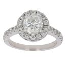 Platinum 1.25ct Brilliant Cut Diamond Cluster Ring