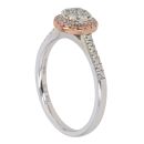 9ct White and Rose Gold 0.25ct Brilliant Cut Diamond Cluster Ring
