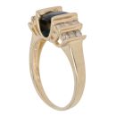 14ct Yellow Gold 0.25ct Diamond And Sapphire Ring