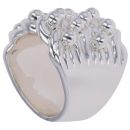 Sterling Silver Four Row Keeper Ring