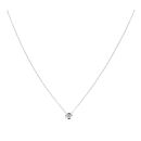 9ct White Gold 0.25ct Diamond Solitaire Pendant and Chain 18"