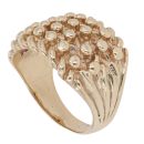 9ct Yellow Gold Four Row Keeper Ring