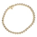 9ct Yellow Gold 3.00cts Brilliant Cut Brown Diamond Bracelet 7"