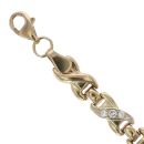 9ct Yellow Gold Cubic Zirconia Bracelet 7.5"