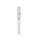 Silver Platinum Plated 0.50ct Mixed Shape Lab Grown Diamond Eternity Ring