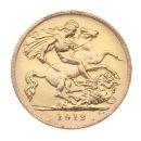 1912 George V Large Head UK Half Sovereign Coin