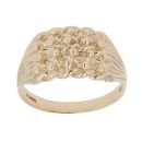 9ct Yellow Gold Four Row Keeper Ring