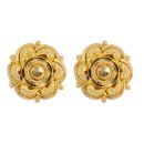 22ct Yellow Gold Florette Stud Earrings