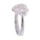 Silver Cubic Zirconia Heart Ring by Icesia