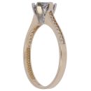 14ct Yellow Gold Cubic Zirconia Single Stone Ring