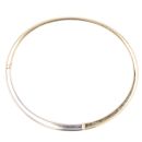 9ct Yellow and White Gold 0.15ct Brilliant Cut Diamond Crossover Bangle
