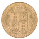 1892 Victoria Jubilee Head UK Half Sovereign Coin
