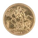 1909 Edward VII Large Head UK Full Sovereign Coin