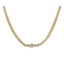 14ct Yellow Gold Monaco Rondo Plain Lock Fancy Chain 22"