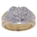 18ct Yellow Gold 0.65ct Brilliant Cut Diamond Cluster Ring