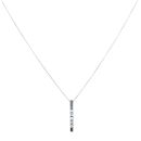9ct White Gold Cubic Zirconia Pendant And Chain 18"