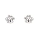 Silver Paw Print Stud