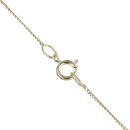 9ct Yellow Gold Blue Topaz Pendant and Chain 18"
