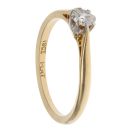 18ct Yellow Gold 0.25ct Old Cut Diamond Solitaire Ring