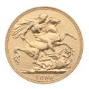1890 Victoria Old Head UK Jubilee Head Full Sovereign Coin