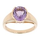 9ct Yellow Gold Created Amethyst Dress Ring