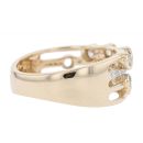 9ct Yellow Gold Diamond And Topaz Ring