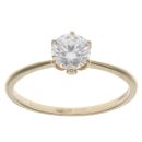 9ct Yellow Gold Moissanite Solitaire Ring