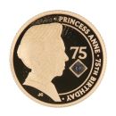 2025 Charles III Princess Royal 75th Birthday Tristan Da Cunha 1/8 Sovereign Coin Boxed with Proof