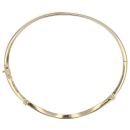 9ct Yellow Gold 0.45ct Diamond Wave Hinged Bangle