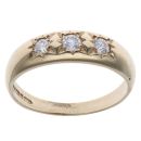 9ct Yellow Gold Cubic Zirconia Three Stone Ring