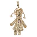 9ct Yellow Gold Ragdoll Pendant