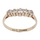 9ct Yellow Gold Cubic Zirconia Five Stone Ring