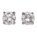 18ct Yellow Gold 1.10ct Brilliant Cut Diamond Solitaire Stud Earrings