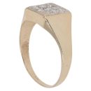 9ct Yellow Gold Cubic Zirconia Square Cluster Ring