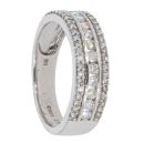 9ct White Gold Diamond 3 Row Eternity Ring by Anya Belle