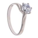 9ct White Gold Cubic Zirconia Single Stone Ring