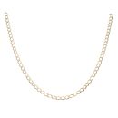 9ct Yellow Gold Plain Curb Chain 18"