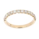 9ct Yellow Gold 0.75ct Diamond Half Eternity Ring