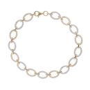 9ct Yellow Gold Cubic Zirconia Circle Bracelet 7.5"