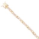 9ct Yellow Gold Cubic Zirconia Infinity Fancy Bracelet 7.5"