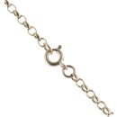 9ct Yellow and White Gold 0.15ct Single Cut Diamond Cross Pendant and Chain 20"