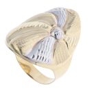 14ct Yellow And White Gold Patterned Fancy Ring