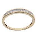 18ct Yellow Gold 0.25ct Brilliant Cut Diamond Half Eternity Ring