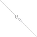 Silver Cubic Zirconia Knot Pendant And Chain 18" By Icesia