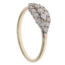 9ct Yellow Gold 0.40ct Brilliant Cut Diamond Cluster Ring