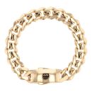 14ct Yellow Gold Monaco Curb Classic Plain Lock Bracelet 8.5"