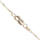 9ct Yellow Gold 0.02ct Diamond and Emerald Pendant and Chain 18"