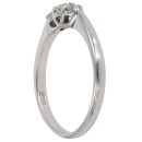 9ct White Gold 0.25ct Brilliant Cut Diamond Trilogy Ring