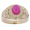 9ct Yellow Gold Ruby Signet Ring