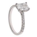 9ct White Gold 1.45ct Emerald Cut Lab Grown Diamond Solitaire Ring
